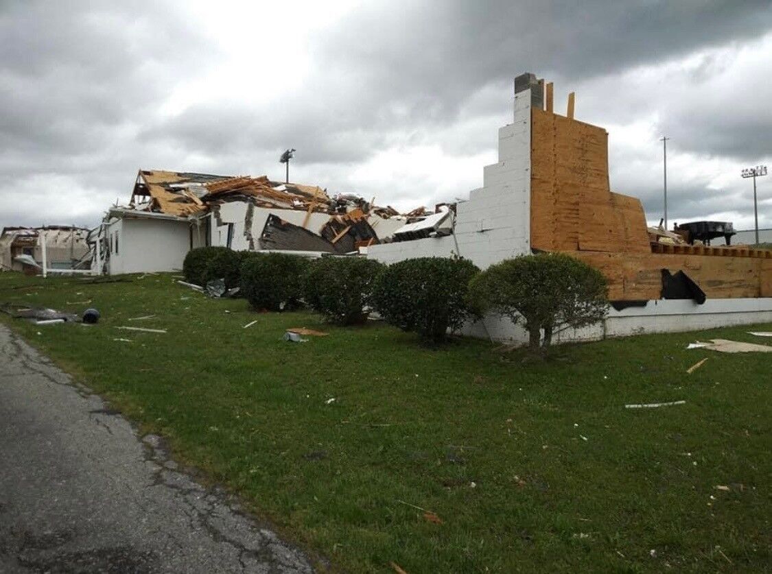Damage left behind after 2020 Easter Tornado